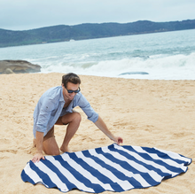 Load image into Gallery viewer, Beach Towels - Round - Whitsunday Blue