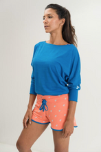 Load image into Gallery viewer, Pur&#39;Nam Blue Lagoon Long sleeve T-shirt - Women