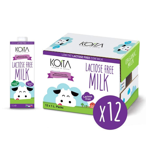Koita Lactose Free Low Fat Milk PACK OF 12 x 1L (EXP 13NOV2023)