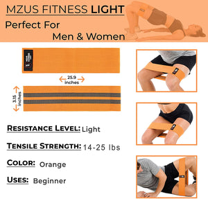 Mzus Fitness Resistance Band - Light (Orange)