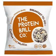 Load image into Gallery viewer, Breakfast Protein Ball Coffee Oat Muffin Vegan 45g - 6 Balls